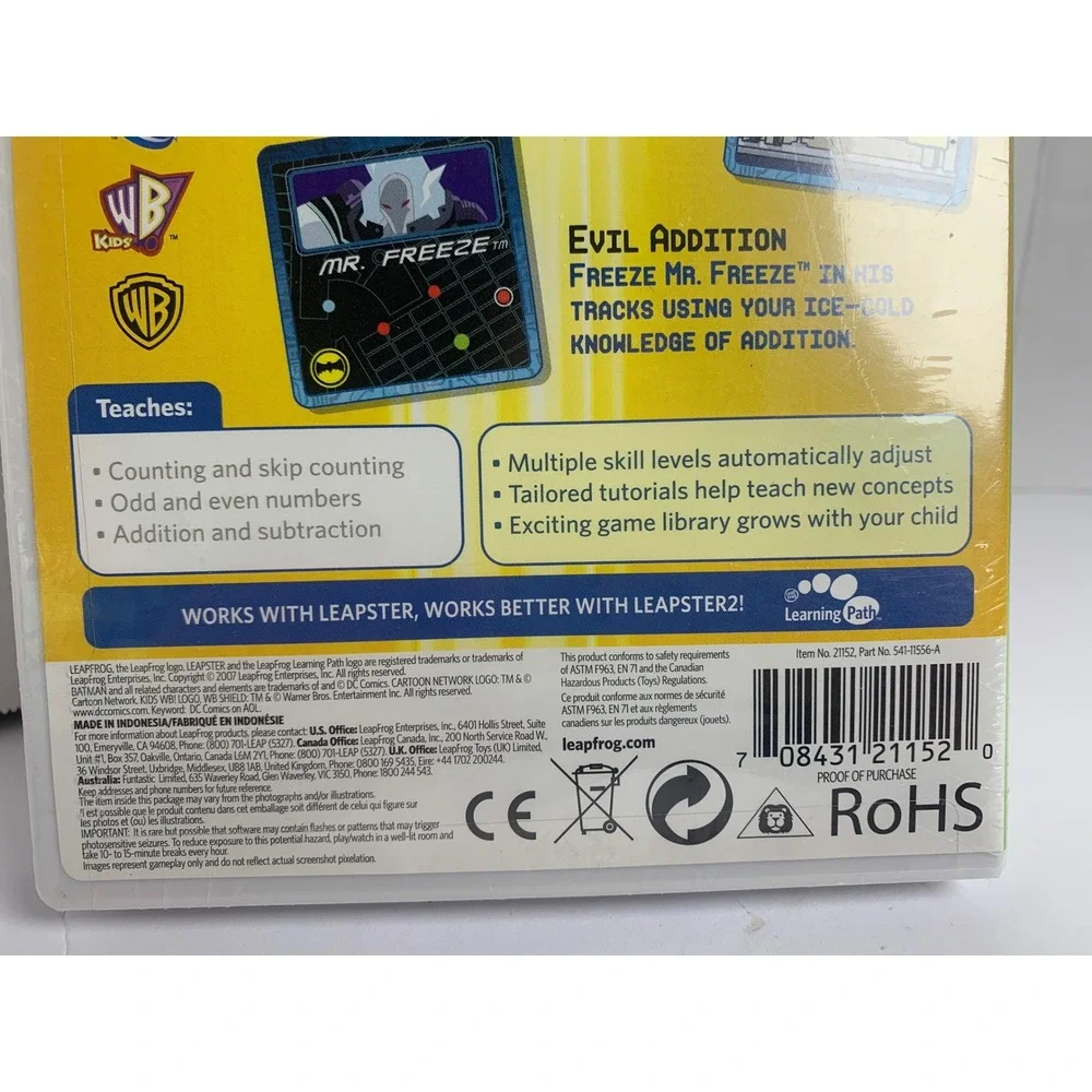 LeapFrog Leapster The Batman Strength in Numbers Learning Game‎ Pre-K-1st Grade